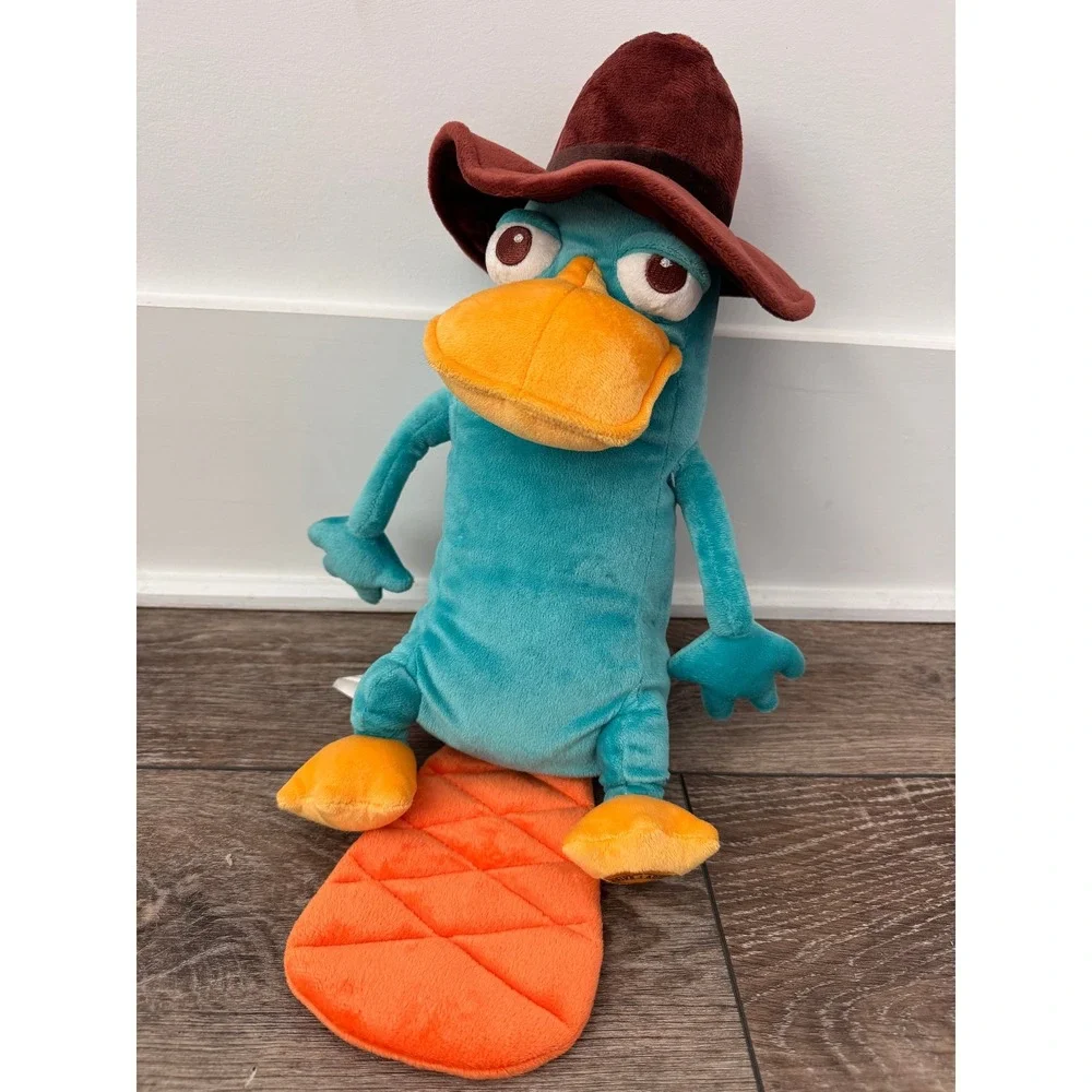 Disney Store Perry the Platypus Agent P Plush Phineas and Ferb 21 Inch Teal
